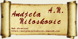 Anđela Milošković vizit kartica
